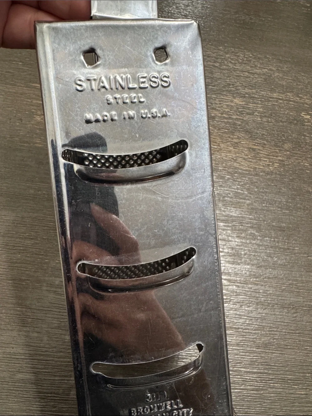 vintage Bromwell four-sided stainless steel box grater